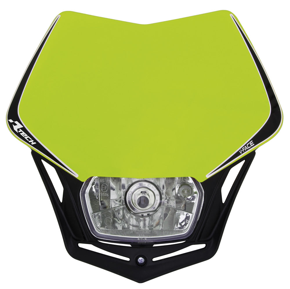 Racetech V-Face Mask - Fluorescent Yellow
