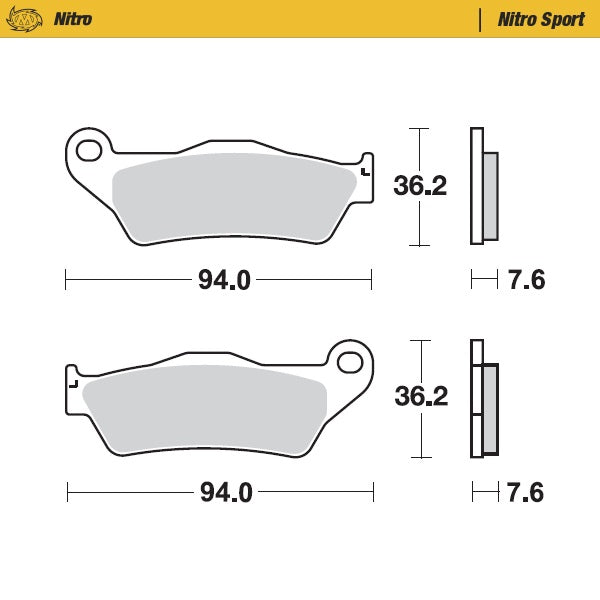 FRONT brake pads Moto Master 93022 - NITRO SPORT