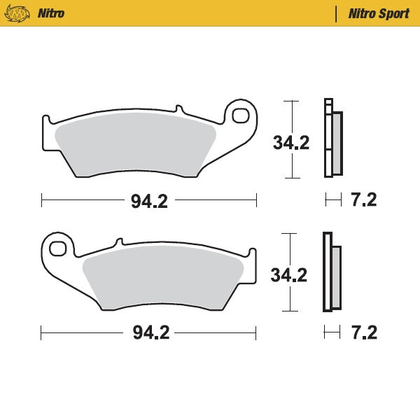 FRONT brake pads Moto Master 93422 - NITRO SPORT