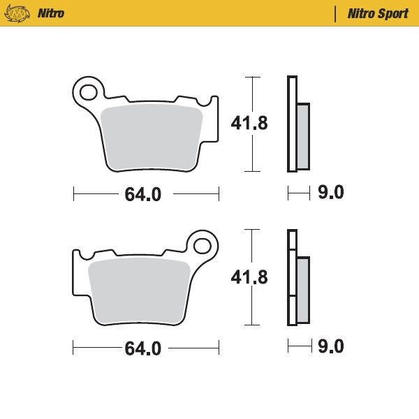 REAR brake pads Moto Master 94422 - NITRO SPORT