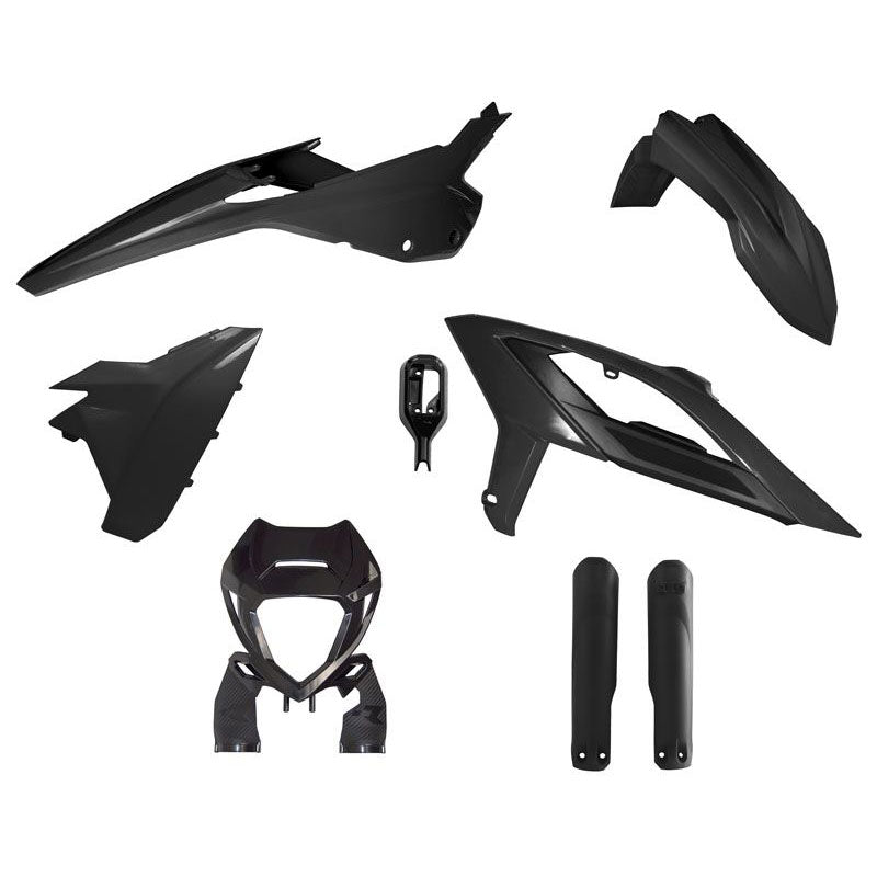 Beta RR 2023-2024 Plastic Kit - Black - with Fork Protectors