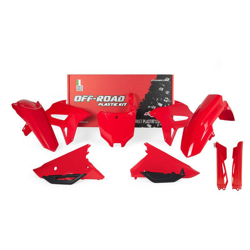 Kit plastiche Honda CRF 250 2022-2024 - CRF 450 2021-2024 - Rosso - con parasteli