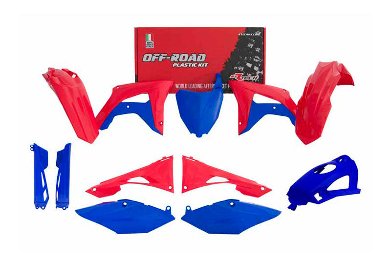 Kit plastiche Honda CRF 250 2019-2021 - CRF 450 2019-2020 - Rosso Blu - con parasteli