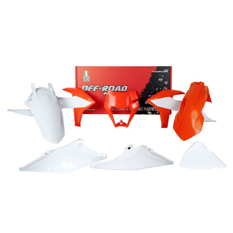 KTM EXC EXCF XC-W 2020-2023 Plastic Kit - Orange White