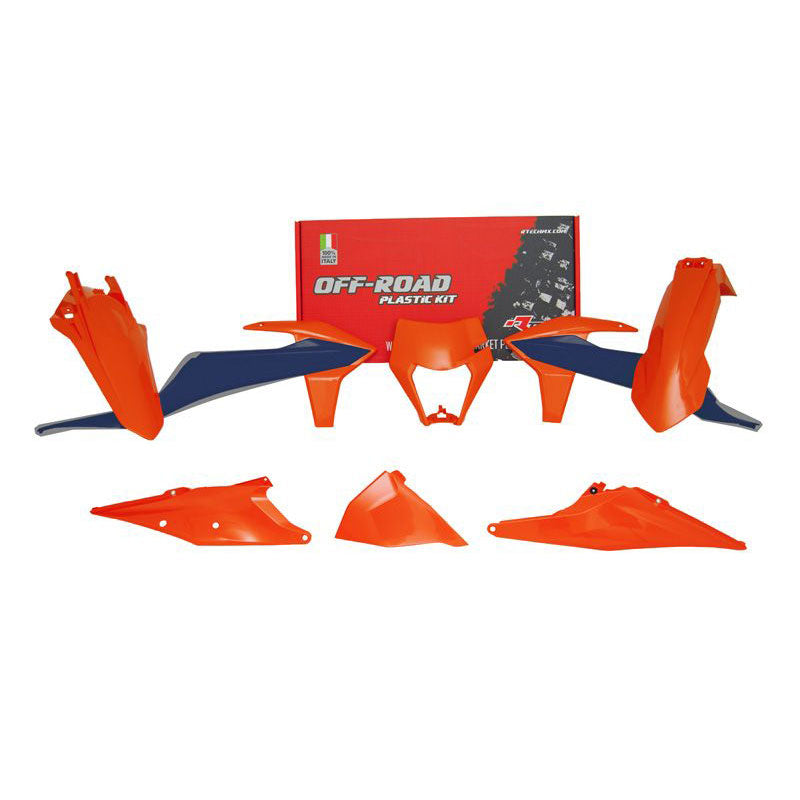 KTM EXC EXCF XC-W 2020-2023 Plastic Kit - Orange Blue