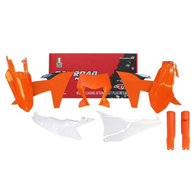 Kit plastiche KTM EXC EXCF XC-W 2024 - Arancione Bianco - con parasteli