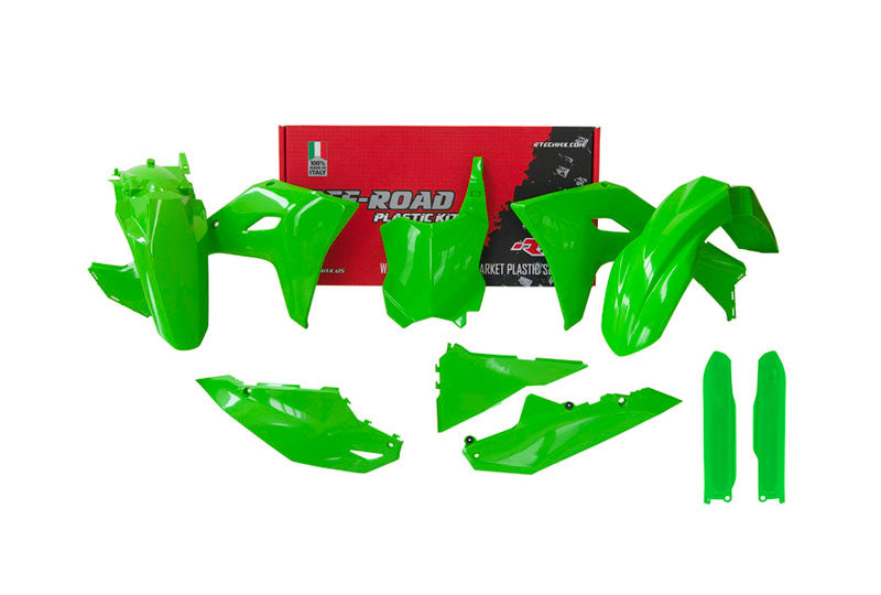 Kit plastiche Kawasaki KXF 450 2024 - Verde - con parasteli