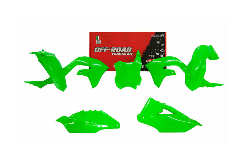 Kit plastiche Kawasaki KXF 250 2021-2024 / KXF 450 2019-2023 - Verde Fluo