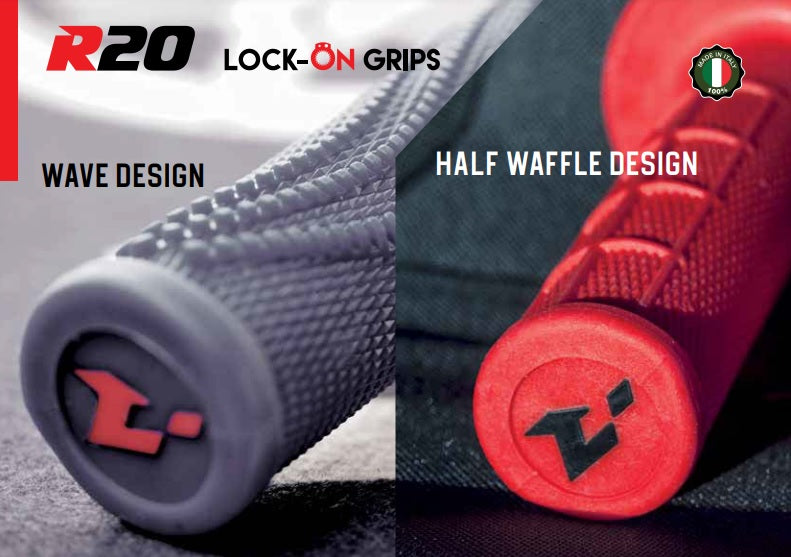 Manopole Rtech R20 WAFFLE Lock-on Universali - Grigio