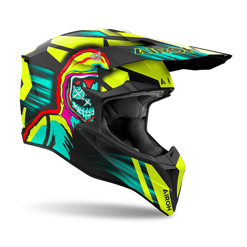 Casco Airoh WRAAAP CYBER - Giallo