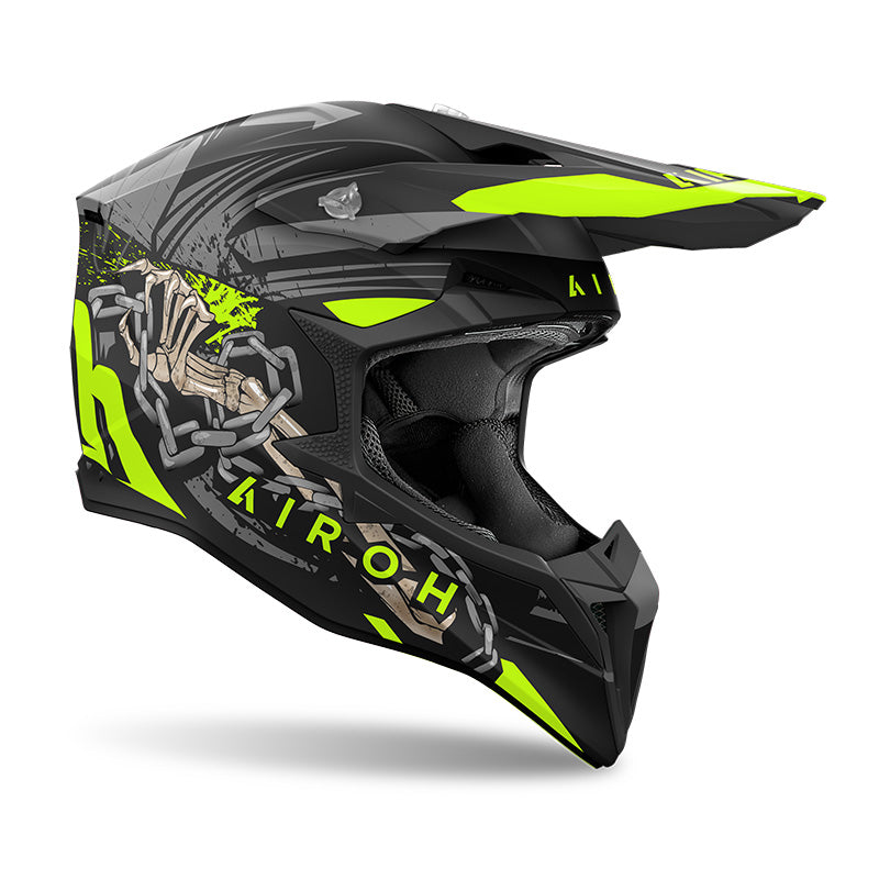 Casco Airoh WRAAAP DARKNESS - Nero Giallo