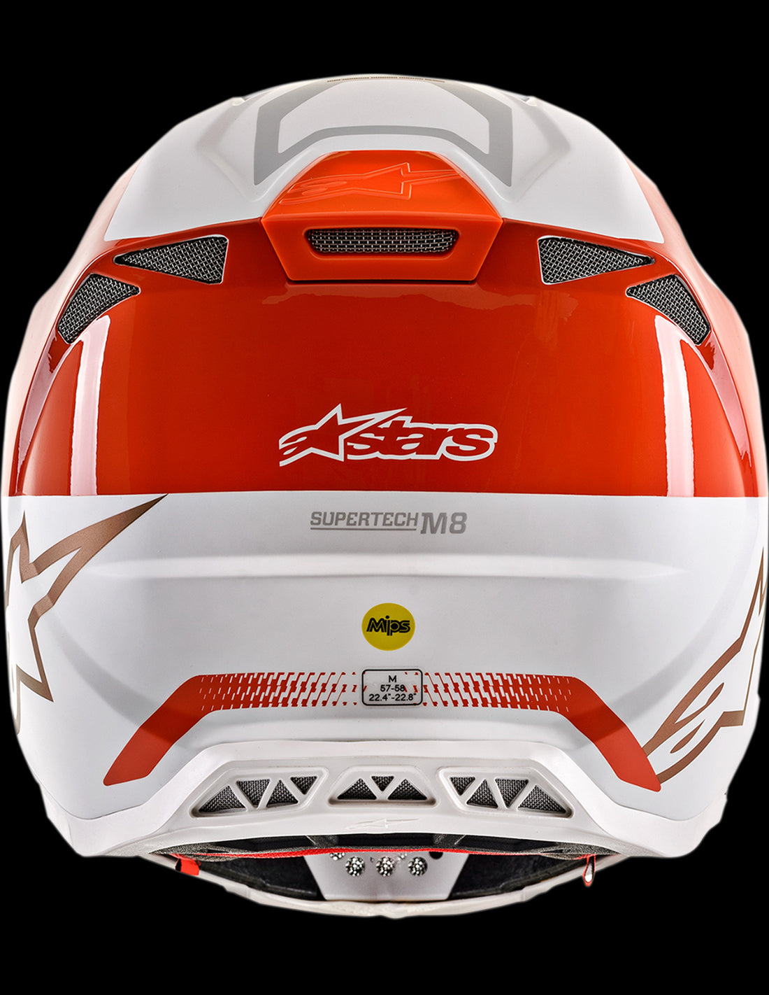Casco Alpinestars S-M8 Triple - Arancio Bianco