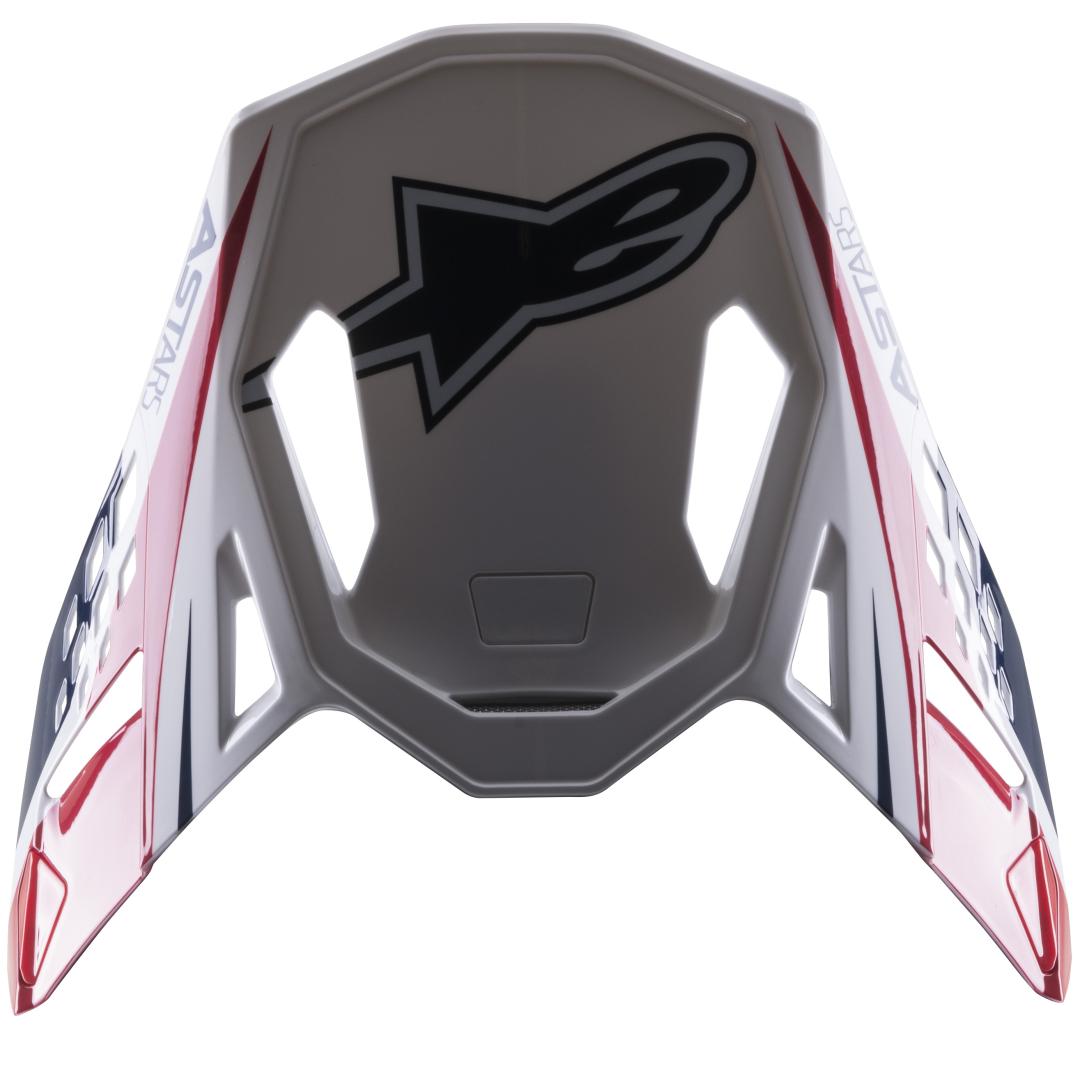 Alpinestars S-M10 CARBON META2 Helmet Visor - White Red Blue