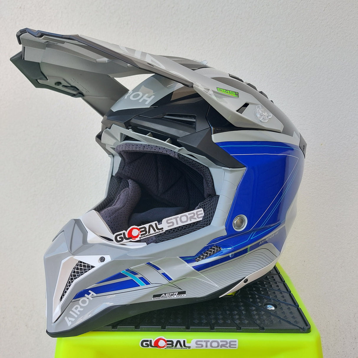 Airoh Aviator 3 SABER Helmet - Blue Gloss