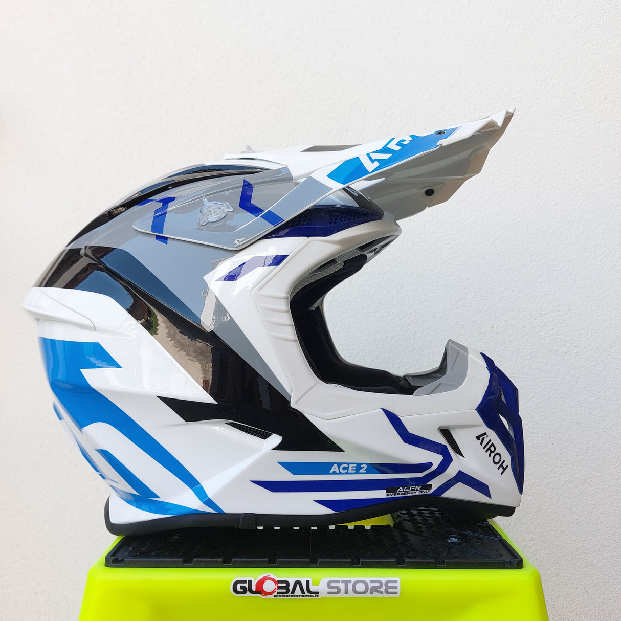 Airoh AVIATOR ACE 2 GROUND helmet - Blue Gloss