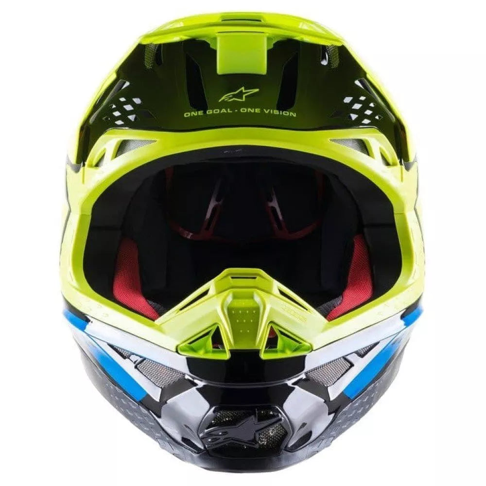 Alpinestars S-M8 Factory Helmet - Fluorescent Yellow/Blue