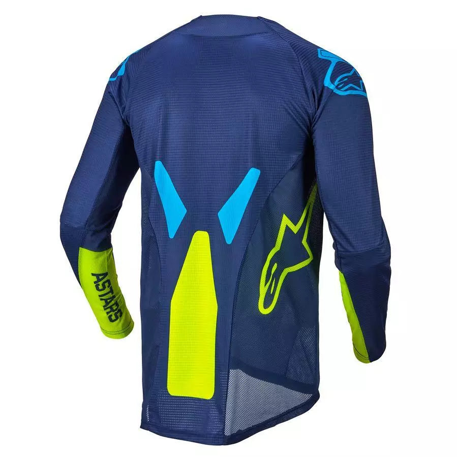 Maglia Alpinestars Techstar Factory - Blu Giallo Fluo