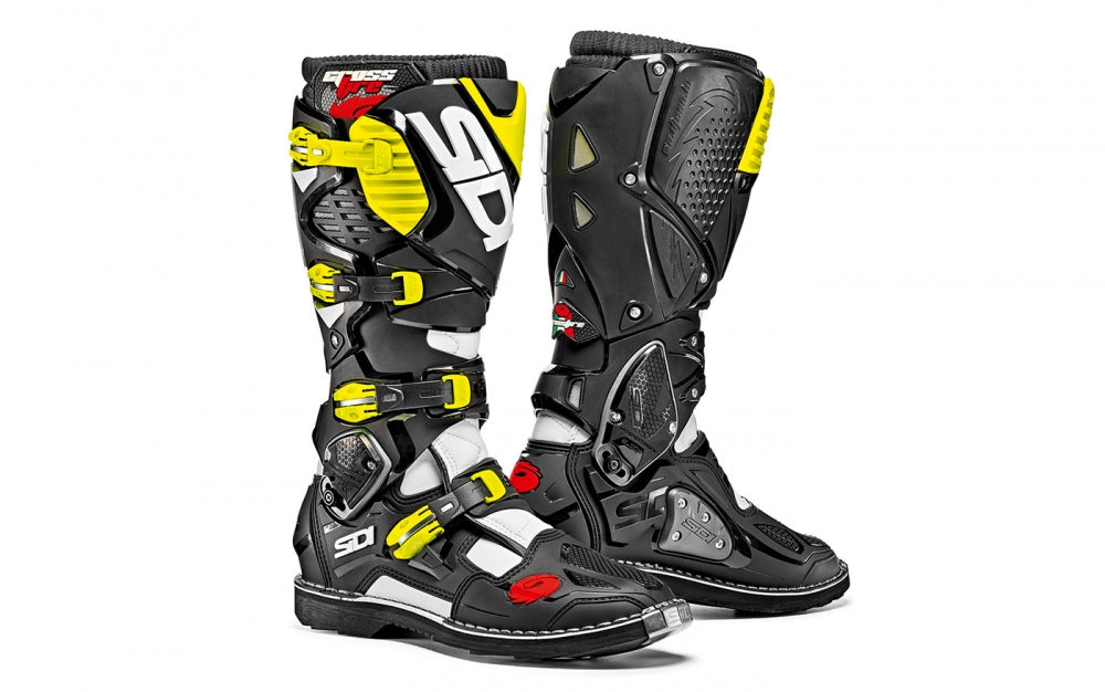 Sidi Crossfire 3 Boots - White Black Yellow Fluo