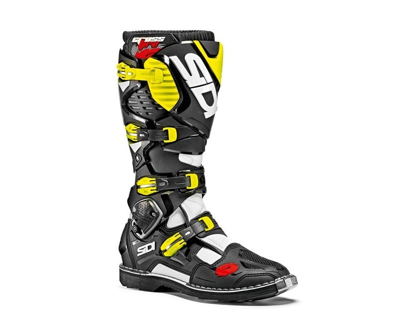 Sidi Crossfire 3 Boots - White Black Yellow Fluo