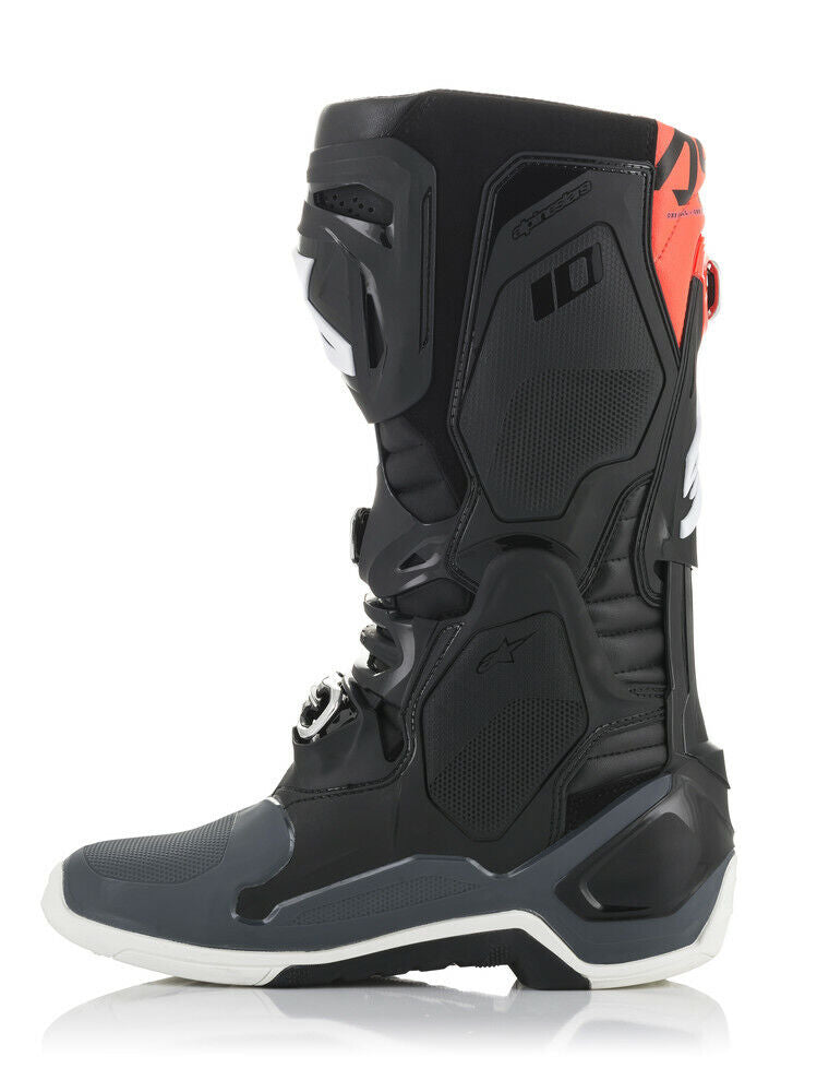 Stivali Alpinestars Tech 10 - Black Gray Orange Red Fluo