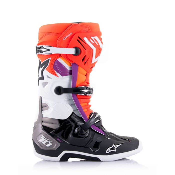 Stivali Alpinestars Tech 10 - Nero Rosso Arancio