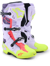 Stivali Alpinestars Tech 10 Supervented - Viola Giallo Fluo