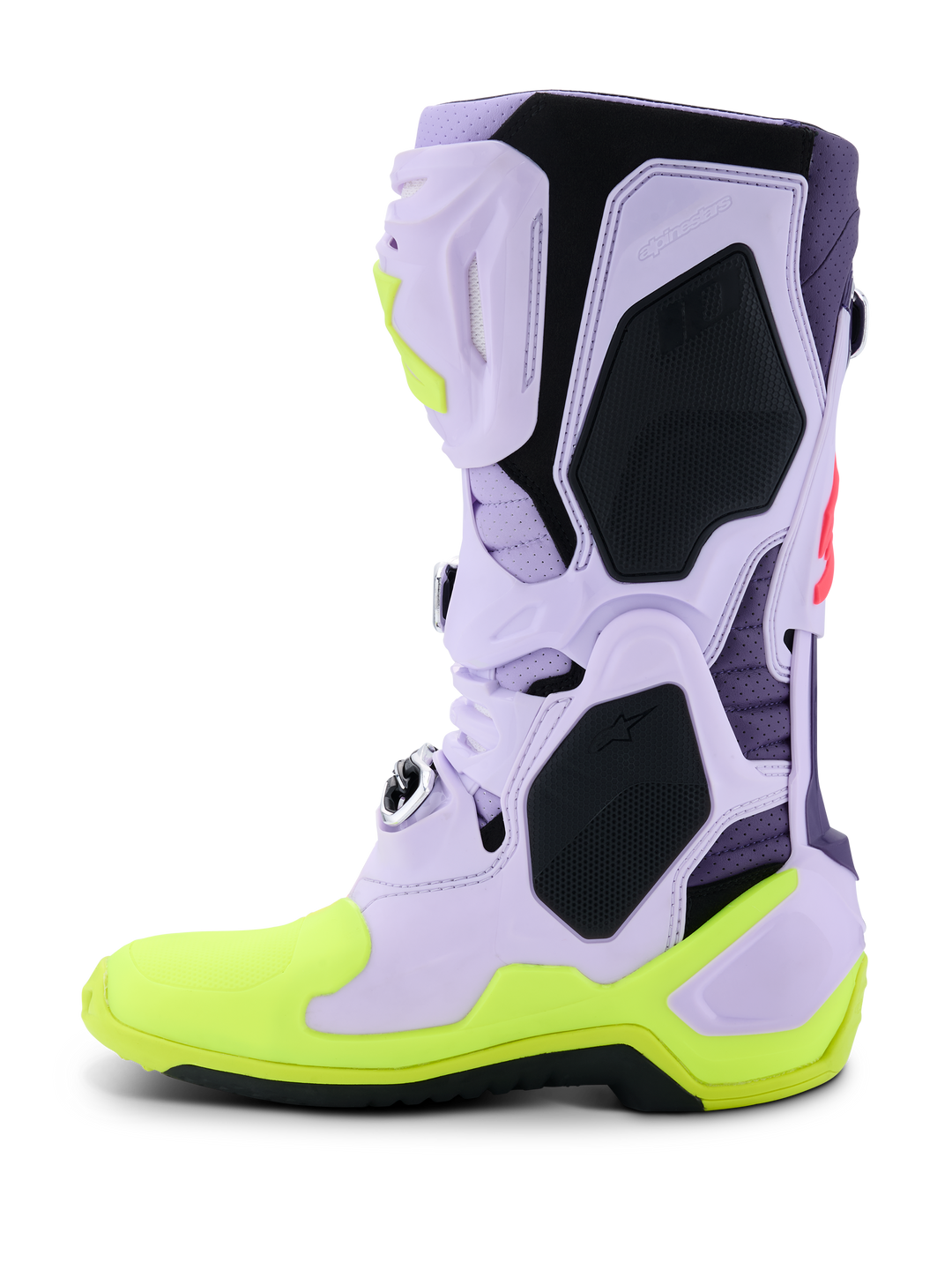 Stivali Alpinestars Tech 10 Supervented - Viola Giallo Fluo