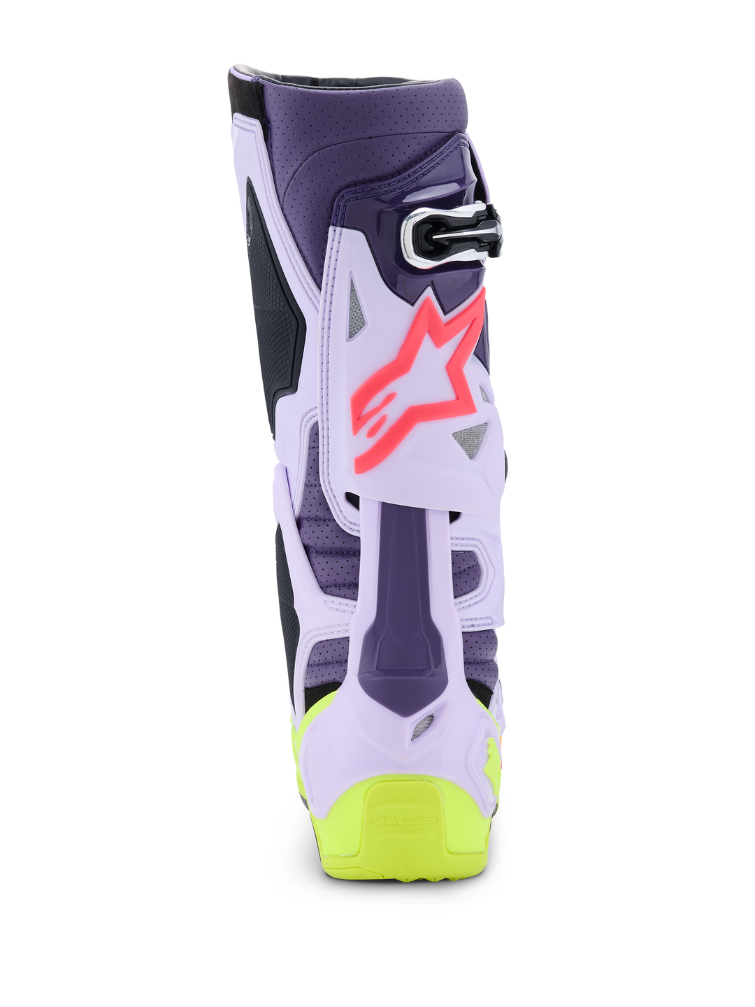 Stivali Alpinestars Tech 10 Supervented - Viola Giallo Fluo