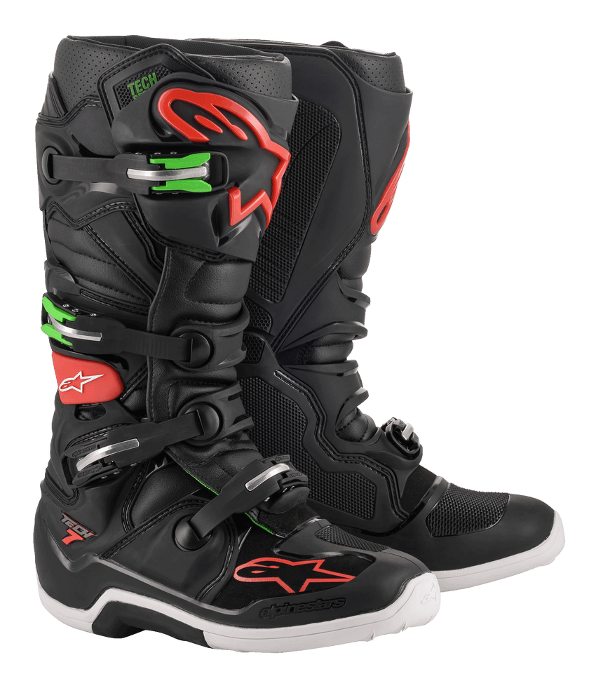 Alpinestars Tech 7 Boots - Black Red Green