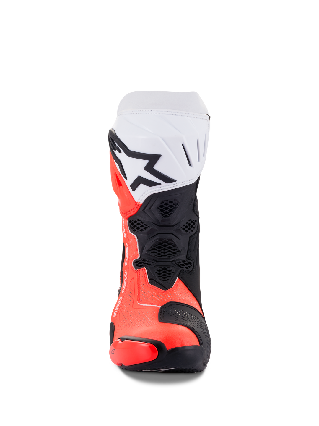Stivali Alpinestars Supertech R Vented - Nero Bianco Rosso Fluo