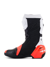 Stivali Alpinestars Supertech R Vented - Nero Bianco Rosso Fluo
