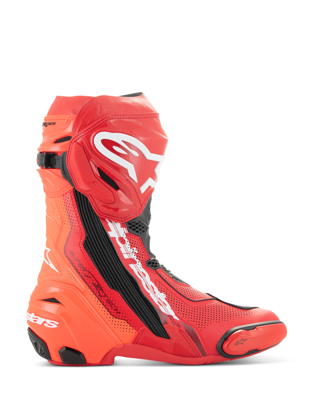 Stivali Alpinestars Supertech R Vented - Rosso Fluo