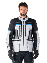 Alpinestars Bogota' Pro Drystar Motorcycle Jacket - Grey Black Cyan