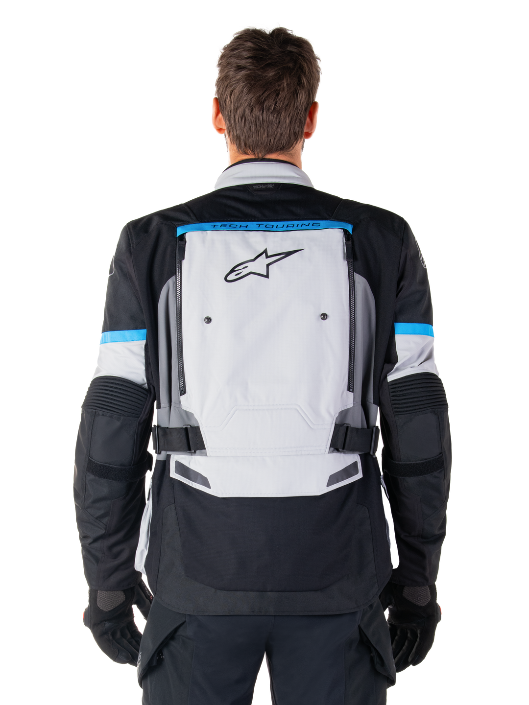 Alpinestars Bogota' Pro Drystar Motorcycle Jacket - Grey Black Cyan
