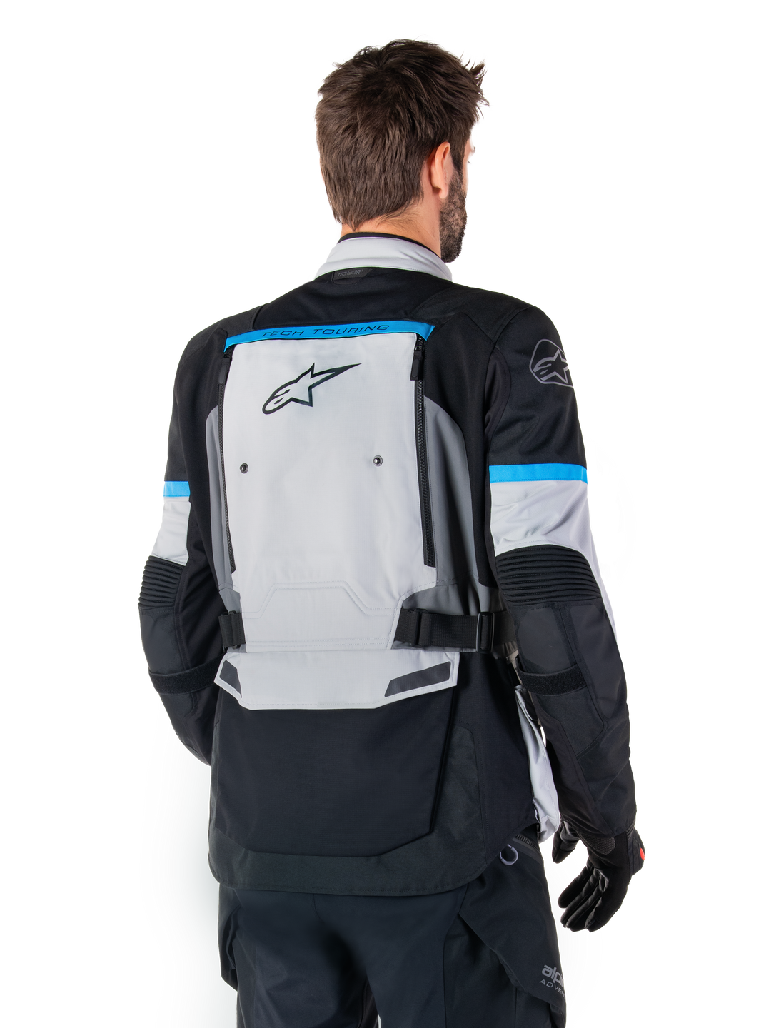 Alpinestars Bogota' Pro Drystar Motorcycle Jacket - Grey Black Cyan