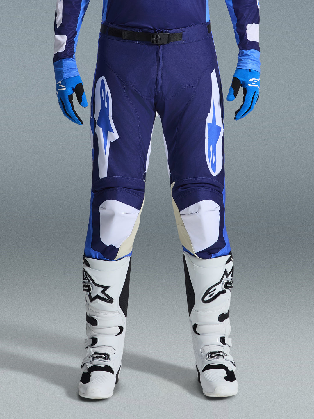 Pantaloni Alpinestars Racer RIWAY - Blu Bianco
