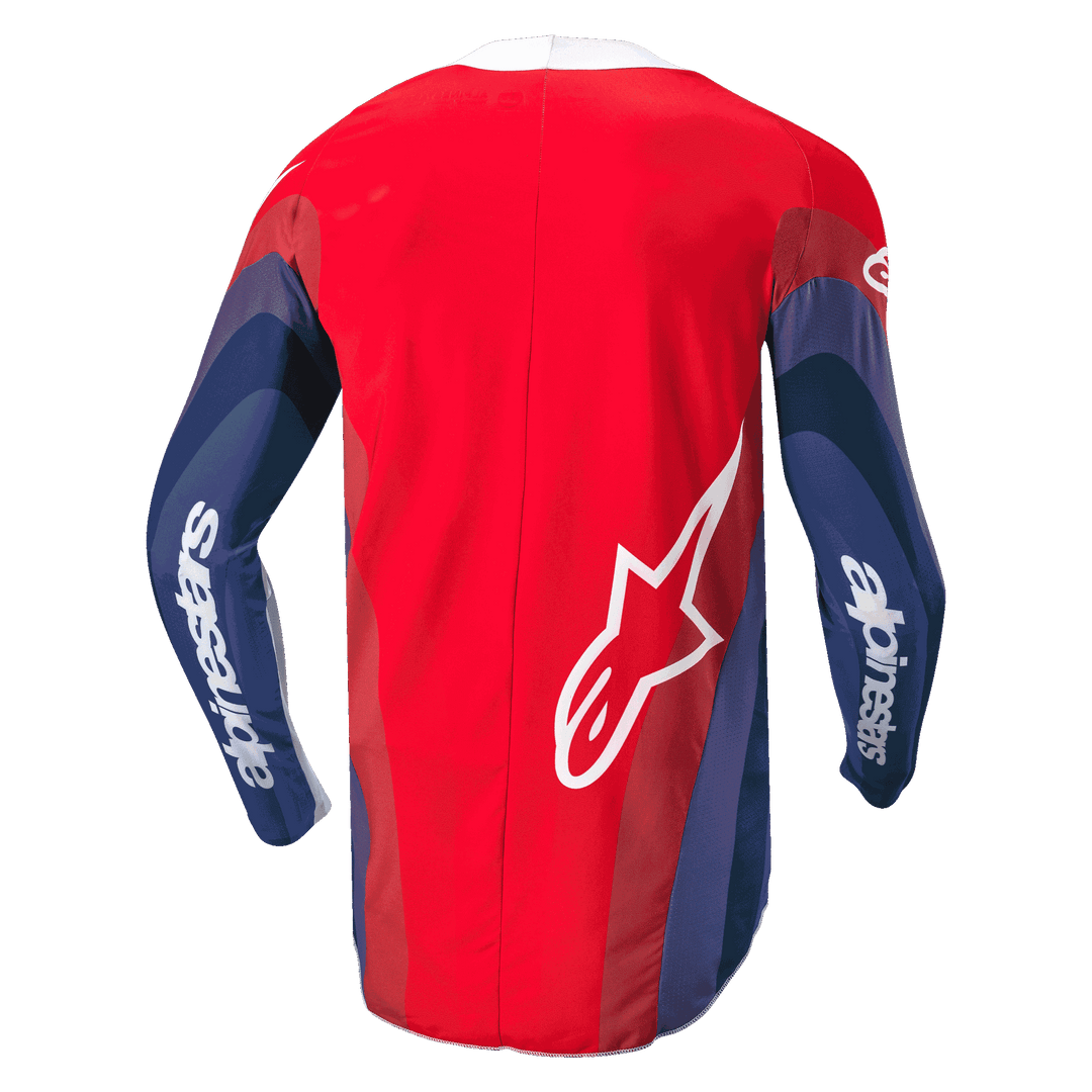 Maglia Alpinestars Techstar Pneuma - Blu Rosso Bianco