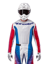 Maglia Alpinestars Techstar Pneuma - Blu Rosso Bianco