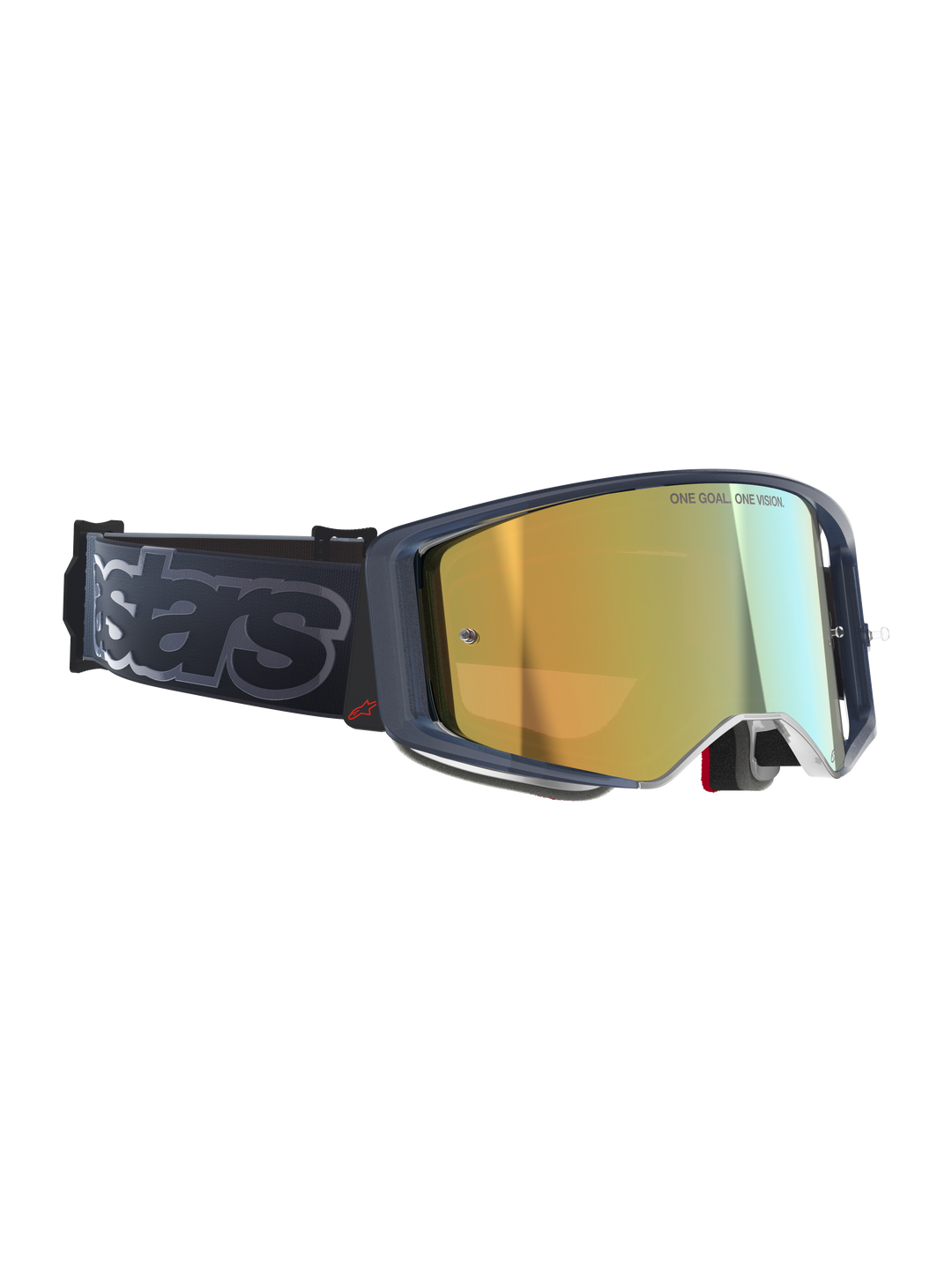 Maschera Alpinestars Supertech Vision Vista - Black Mirror Gold