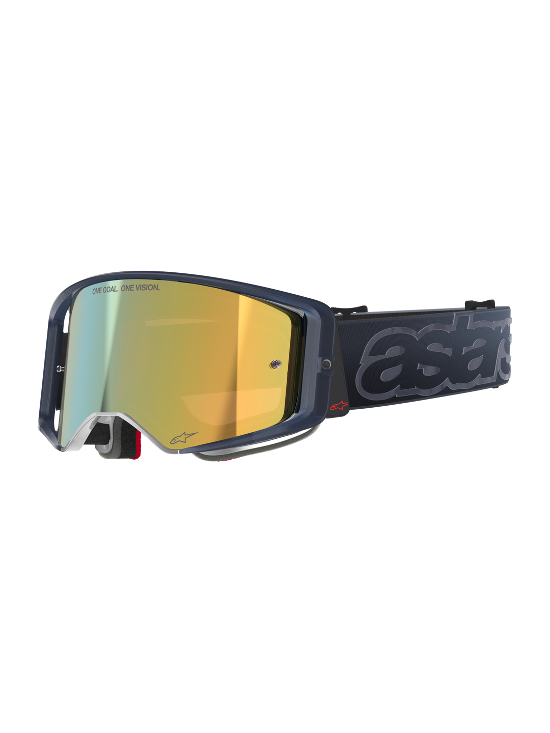 Maschera Alpinestars Supertech Vision Vista - Black Mirror Gold
