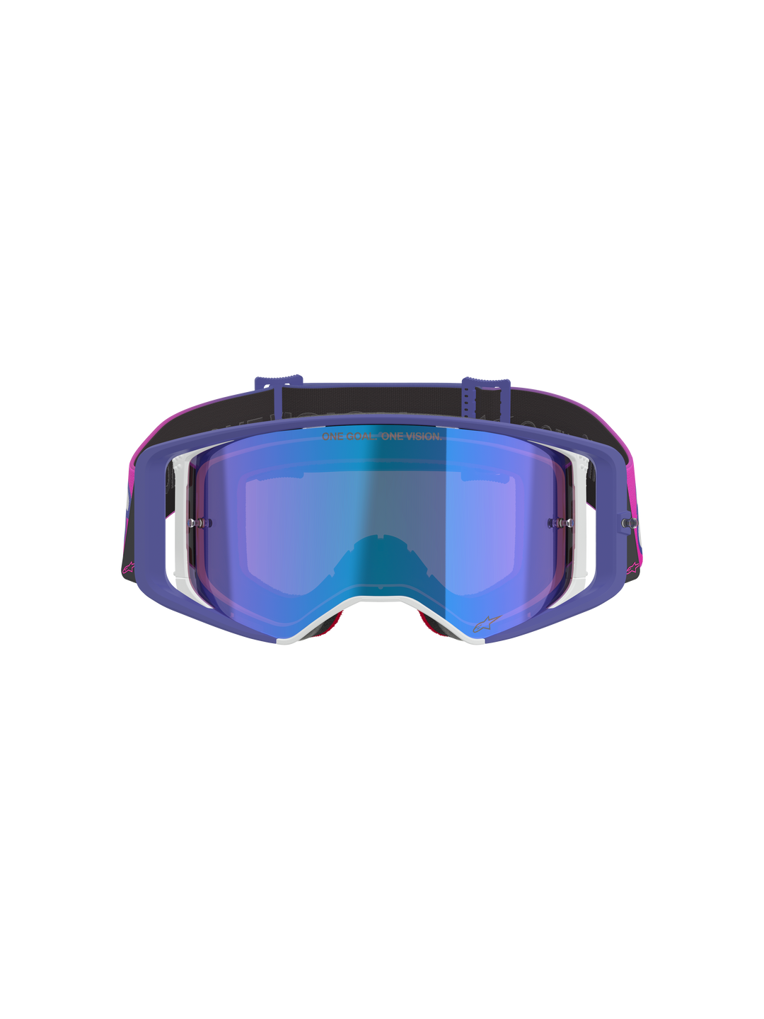 Maschera Alpinestars Supertech Vision Vista - Purple Fluo Pink Mirror Blue