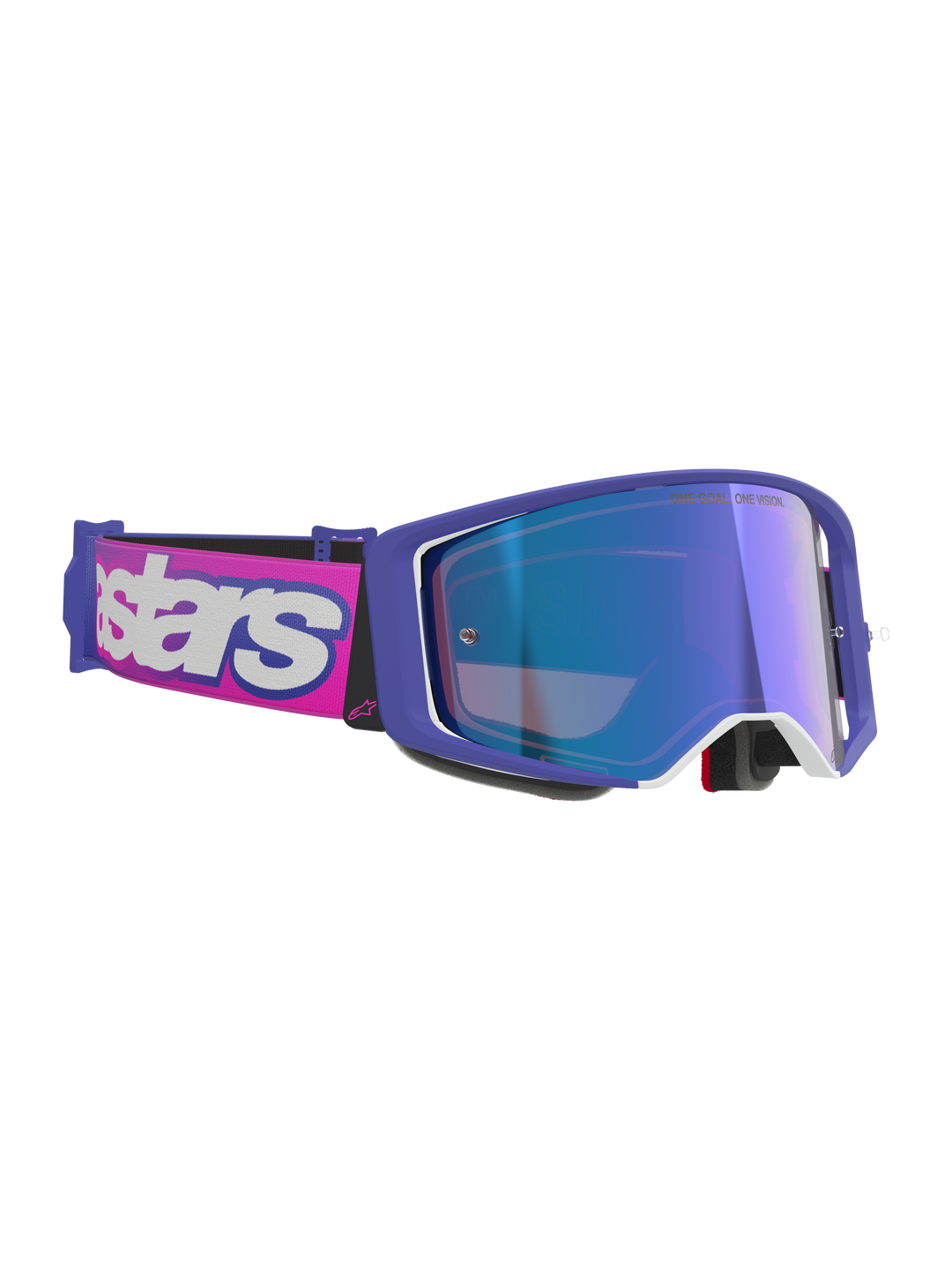 Maschera Alpinestars Supertech Vision Vista - Purple Fluo Pink Mirror Blue