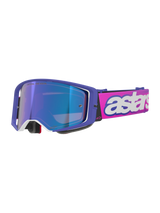 Maschera Alpinestars Supertech Vision Vista - Purple Fluo Pink Mirror Blue