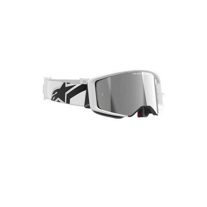 Maschera Alpinestars Supertech Corp - Bianco Argento specchio
