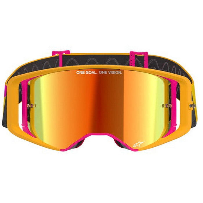 Maschera Alpinestars Supertech Corp - Giallo Rosso specchio