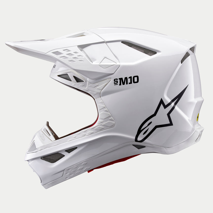 Alpinestars Supertech M10 Solid Helmet - Gloss White