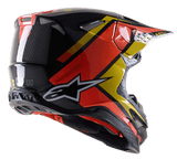 Alpinestars S-M10 Carbon Meta2 Helmet - Black Yellow Orange