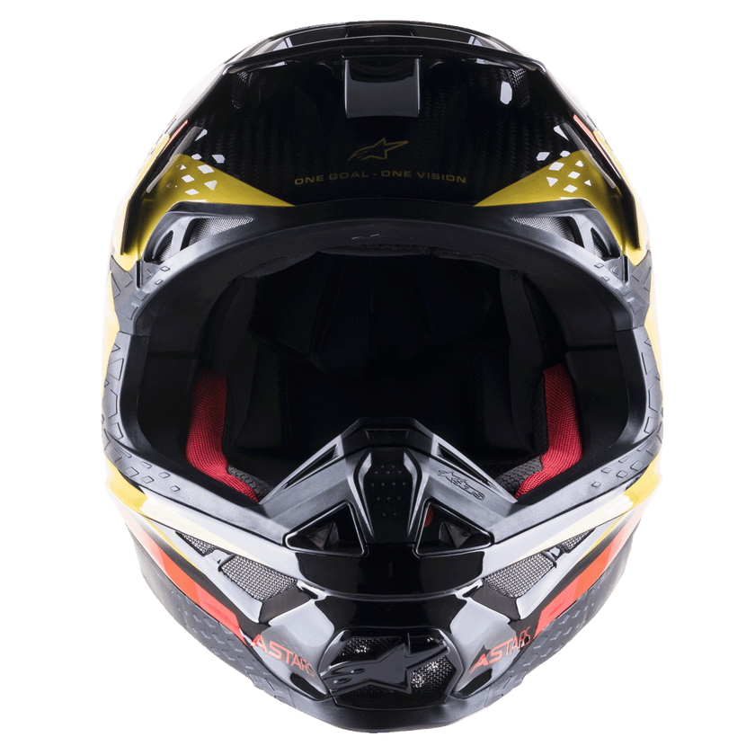 Alpinestars S-M10 Carbon Meta2 Helmet - Black Yellow Orange
