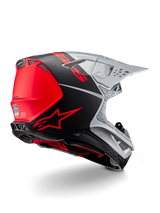 Alpinestars S-M10 Flood Helmet - Silver Orange Fluo