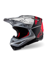 Alpinestars S-M10 Flood Helmet - Silver Orange Fluo